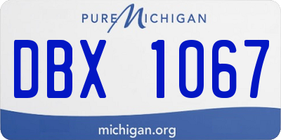 MI license plate DBX1067