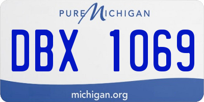 MI license plate DBX1069
