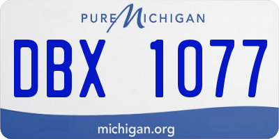MI license plate DBX1077