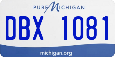 MI license plate DBX1081
