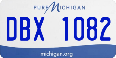 MI license plate DBX1082