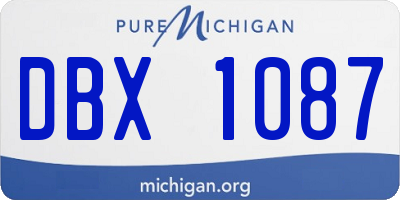 MI license plate DBX1087