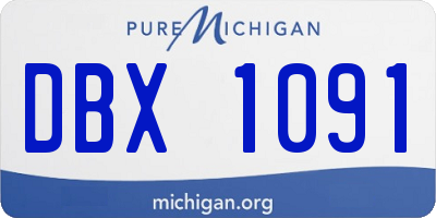 MI license plate DBX1091