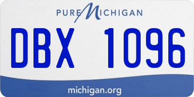 MI license plate DBX1096