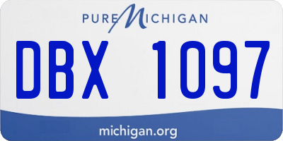 MI license plate DBX1097