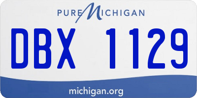 MI license plate DBX1129