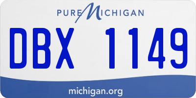 MI license plate DBX1149