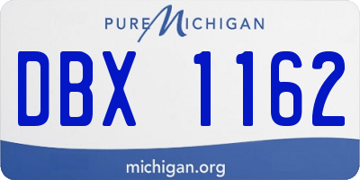 MI license plate DBX1162