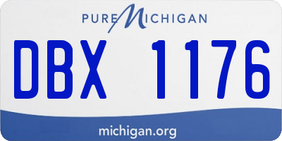 MI license plate DBX1176