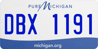MI license plate DBX1191
