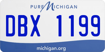 MI license plate DBX1199