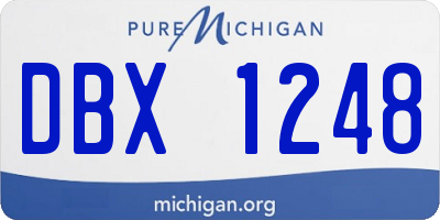 MI license plate DBX1248