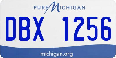 MI license plate DBX1256