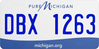MI license plate DBX1263