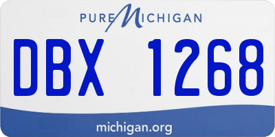 MI license plate DBX1268