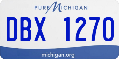 MI license plate DBX1270