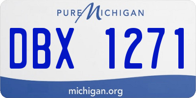 MI license plate DBX1271