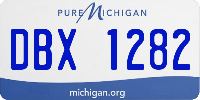 MI license plate DBX1282