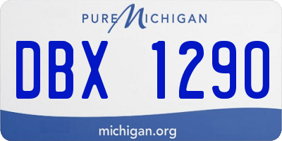 MI license plate DBX1290