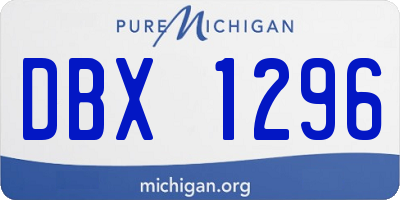 MI license plate DBX1296