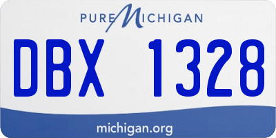 MI license plate DBX1328