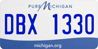 MI license plate DBX1330