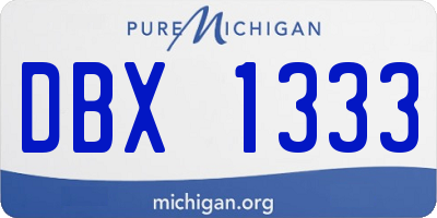 MI license plate DBX1333