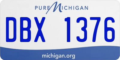MI license plate DBX1376