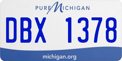 MI license plate DBX1378