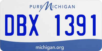 MI license plate DBX1391