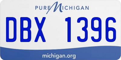 MI license plate DBX1396