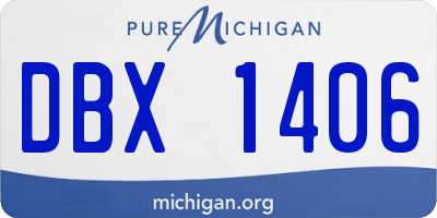 MI license plate DBX1406