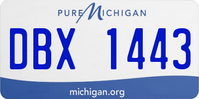 MI license plate DBX1443