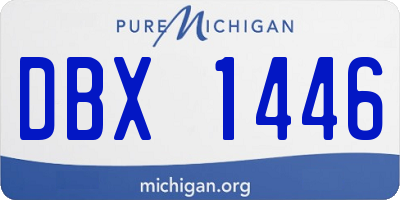 MI license plate DBX1446