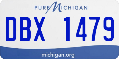 MI license plate DBX1479