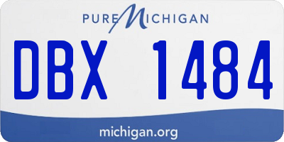 MI license plate DBX1484