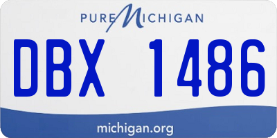 MI license plate DBX1486