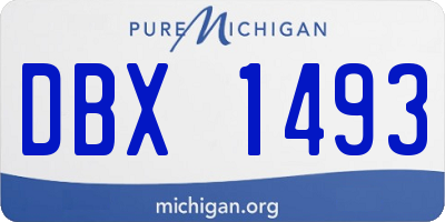 MI license plate DBX1493