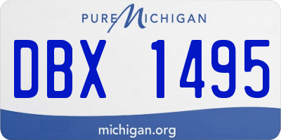 MI license plate DBX1495