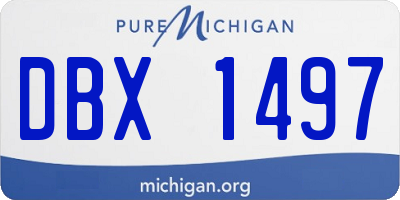 MI license plate DBX1497