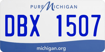 MI license plate DBX1507