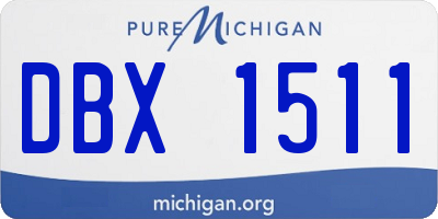 MI license plate DBX1511