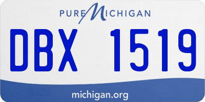 MI license plate DBX1519