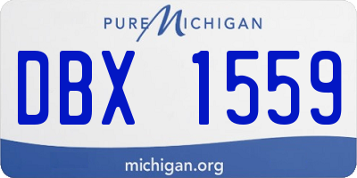 MI license plate DBX1559