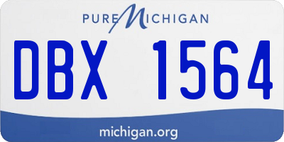 MI license plate DBX1564