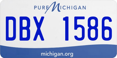 MI license plate DBX1586
