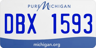 MI license plate DBX1593