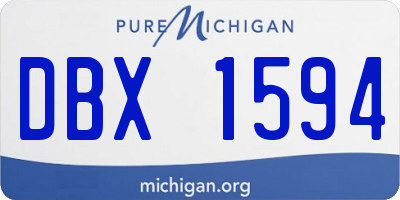 MI license plate DBX1594