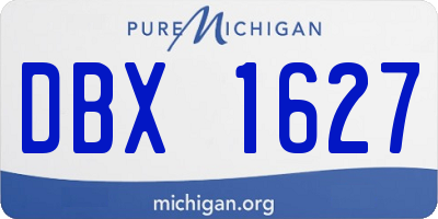 MI license plate DBX1627