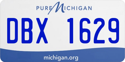 MI license plate DBX1629